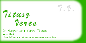 titusz veres business card